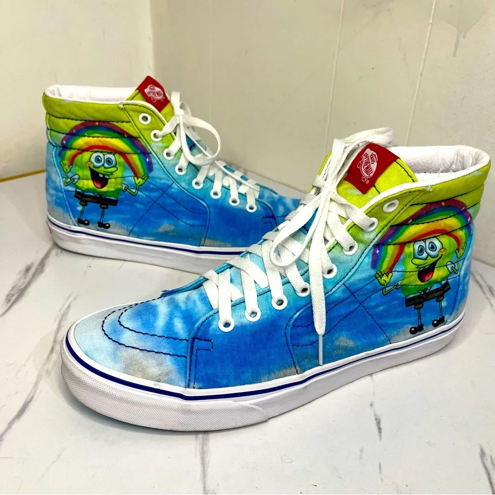 Vans X SpongeBob Sk8-Hi Imagination Sneakers Limited-Edition 2021 Mens 11 - Picture 9 of 12